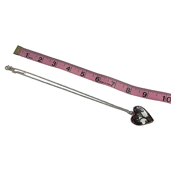 Multicolored Quartz Gemstone Tree of Life Necklace on Silver Metal Chain NEW - Picture 11 of 12